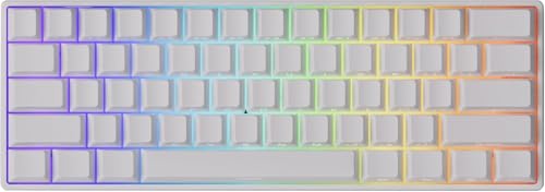 無線対応モデル HEセンサー 0.01mm ラピッドトリガー対応 磁気スイッチ 英語配列 テンキーレス サイドプリント 有線8K ホットスワップ SnapKeys (SOCD)対応 ARGB対応 高コスパ ゲーミングキーボード White fr5y