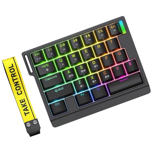 Tizuqe 片手メカニカルゲーミングキーボードプロフェッショナルキーパッドホットスワップ可能スイッチ人間工学に基づいた