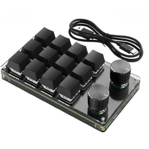 BEROZA ゲーミング キーボード プログラマブル キーボード 2ノブ Usb ミニ メカニカル キーパッド Osu Hid ポータブル 片手 完全にプログラム可能 キーパッド vwf7925