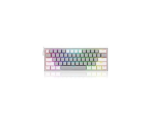 KIMOCA REDRAGON レッドラゴン 有線 ゲーミングキーボード 英語 コンパクト 赤軸 メカニカル 61KEY K617RGBGWTI ホワイト