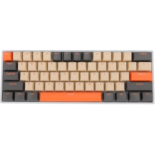Youlines 61 キー メカニカル キーボード 60% レイアウト レッドスイッチ RGB バックライト USB C 有線 ホットスワップ可能 人間工学的 ゲーミング キーボード 勝利