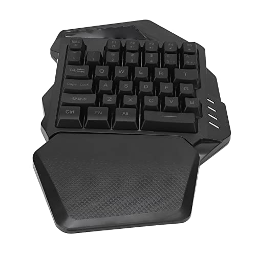 JUNENTER 片手ゲーミングキーボード ポータブルミニシングルキーパッド 2.4G RGBバックライト 35キー ゲーミングキーボード PCとノートパソコン用
