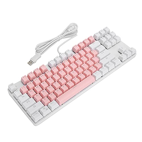 LICAEVEY 87キー メカニカルキーボード グリーン軸メカニカルゲーミングキーボード USB有線バックライトキーボード 87 RGBバックライトノートパソコンゲーミングキーボード LICAEVEYfu9di2n3k4