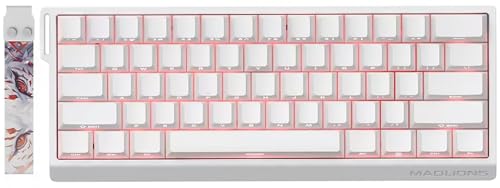 BOYI MADLONS MAD 60 HE RGB 磁気スイッチ eスポーツゲーミングキーボード、ラピッドトリガーキーボード - ホール効果スイッチ - 8K Hz ポーリング - Win/Mac対応 - 調整可能な作動 -RGB ホットスワップ、白