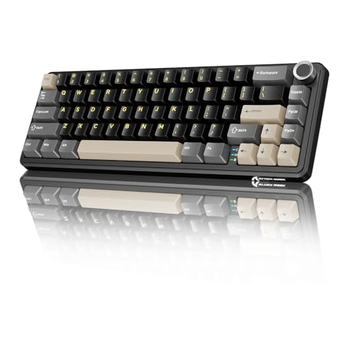 MAMBASNAKE ×ATTACKSHARK X66 ゲーミングキーボード 65%レイアウト ガスケット ホットスワップ対応 三つの接続モード 2.4Ghz無線/Bluetooth/USB-C有線 メカニカル 金属ボリュームノブ付き 南向きLED 3000mAhバッテリー RGBバックライト HIFI音 潤滑済みリニアスイッチ Win/Mac用 【技適認証済み】（スターブックス）