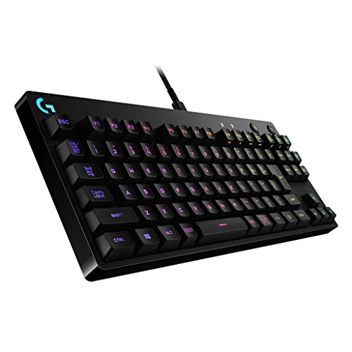 Logicool 【中古】「非常に良い」Logicool G ゲーミングキーボード テンキーレス G-PKB-001 ブラック メカニカルキーボード タクタイル 日本語配列 RGB 着脱式ケーブル G Pro