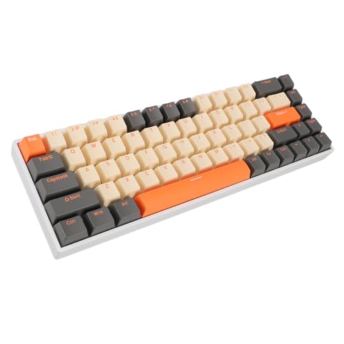 JUNENTER 60% メカニカルゲーミングキーボード、ダイナミック RGB バックライトゲーミングキーボード、68 キーミニ有線オフィスキーボード、赤スイッチ、全キーホットスワップ可能、ノートパソコン PC ゲーマー向け