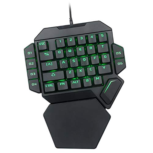 LICAEVEY 片手メカニカルゲーミングキーボード RGB ブラックライト メカニカルキーボード 35キー ポータブル 有線 USB ゲーミングキーボード マクロ定義機能付き LICAEVEYhfgsxirw41
