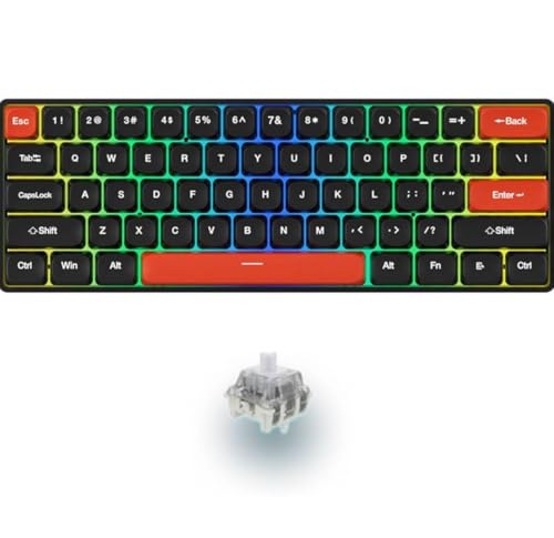 ゲーミングキーボード メカニカル式 (赤黒+磁気軸) m46302547930