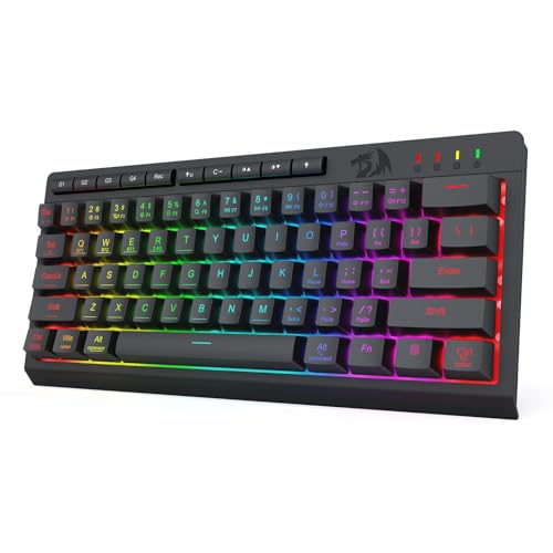 REDRAGON K516 PRO Shiva TKL RGB ワイヤレス メンブレン ゲーミングキーボード 98キー メカニカルフィールキーボード 滑らかなリニアスイッチ付き オンボードマクロ&マルチメディアキー 16.8M RGBバックライト ソフトウェア対応 K522 PRO