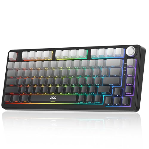 YUNZII C68 ワイヤレスメカニカルキーボード かわいい猫 ps4/ps5対応 65％ 無線 ホットスワップ シリコーン 人間工学 ゲーミングキーボード三つモード BT5.0/2.4G/有線 RGBバックライト NKRO Win/Mac用 技適認証取得（ミルクスイッチ、ピンク）