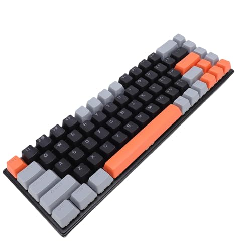 LICAEVEY 68キー メカニカルゲーミングキーボード 有線 RGBイルミネーション USBキーボード PC/ノートパソコン用 (オレンジグレーブラック) LICAEVEY9ur5cpym8t-12