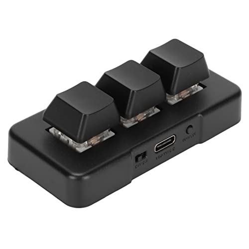Dpofirs Zyyini メカニカルキーボード USB Mini 3キーキーボード RGB メカニカルゲーミングキーボード 有線//BT 3モードコネクター プログラミングマクロ DOS用 Windows用 Android用 Zyyini2ihbx3gp1e3011