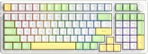 Hudeogb キーボード AK992 ガスケット トライモード Cordless キーボード RGB メカニカル キーボード すべてのスイッチ付きゲーミング キーボード カスタマイズされたホットスワップ対応 BT モード 有線モード 2.4GHz Cordless モード (Gray) VSV5AVS
