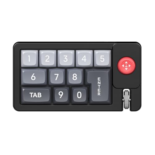 HUQIDAO ジョイスティック制御とマクロカスタマイズを備えたプロフェッショナルメカニカルゲーミングキーボードカスタマイズ可能なキーパッド12キー