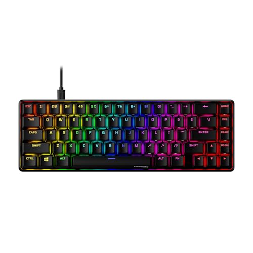 ハイパーエックス HyperX Alloy Origins 65 小型 RGBメカニカルゲーミングキーボード HyperX Aqua軸 ゲーマー向け メーカー 2年保証 56R64AA#ABA