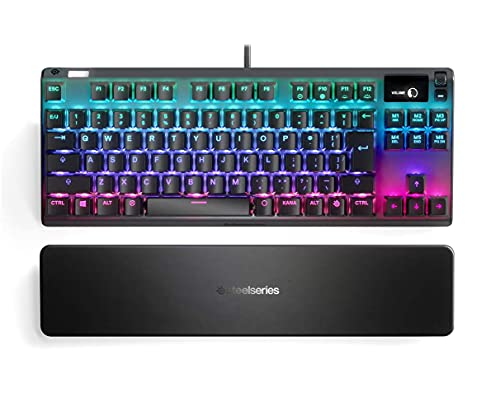 steelseries ゲーミングキーボード テンキーレス 赤軸 有線 日本語配列 有機ELディスプレイ搭載 Apex 7 TKL Red Switch 64649