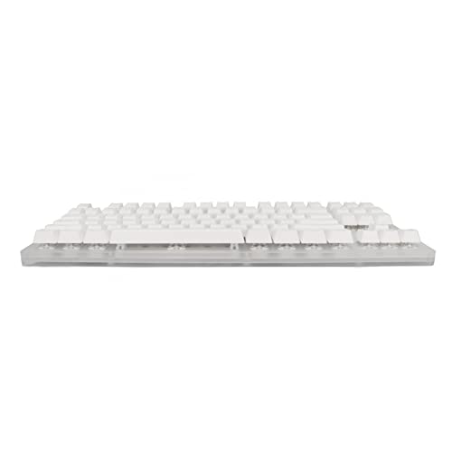 GOWENIC 87 キー メカニカル ゲーミング キーボード、RGB メカニカル キーボード フルキー、影響なし、ホーム オフィス用の設定を保存、QWERTY UK レイアウトをサポート (黄色のスイッチ) ArchJ7uhAbb3na-14