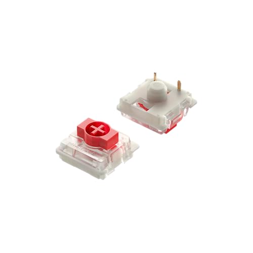 GATERON Ks-33 ロープロファイル v2 キースイッチ メカニカルゲーミングキーボード用 | プレートマウント (ガテロンレッド 65個)