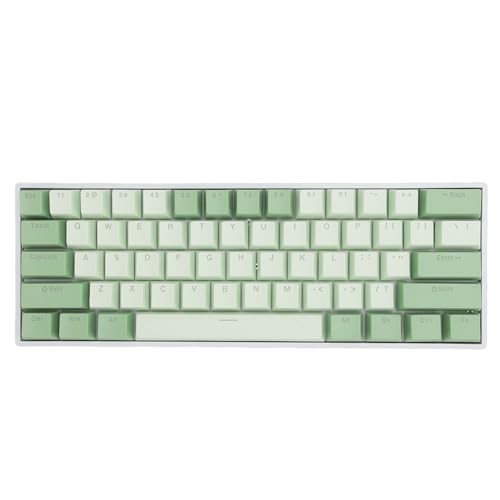Redragon 60%メカニカルキーボード、ブルースイッチホットスワップ可能タイプC有線/BT/2.4G 3モード61キーコードレスミニキーボード、RGBバックライト付き、3000mAh充電式ゲーミングキーボード、グリーン LICAEVEYzdh4nxu9g5