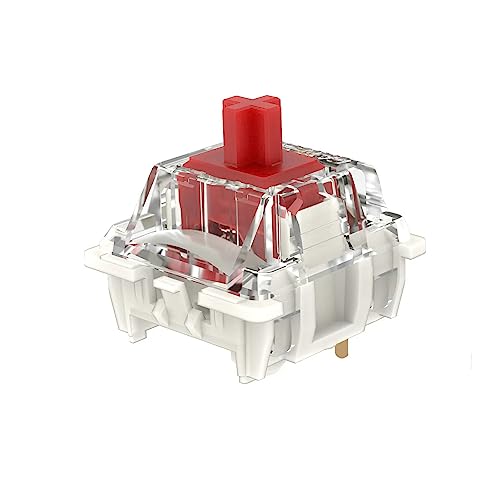 kutethy Gateron 5ピン G Red Pro 3.0スイッチ 潤滑済み RGB SMD リニアゲーミングメカニカルキーボード用 (72個、Pro Red 3.0) Pro 3.0 5pin-red-72