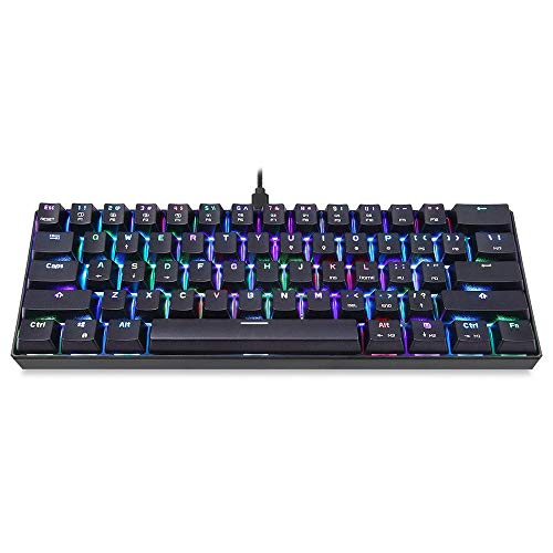 LinLong キーボード 61キーNKRO RGB Kailh BOXスイッチ着脱式-Cメカニカルゲーミングキーボード (Color : Black, Size : One size)