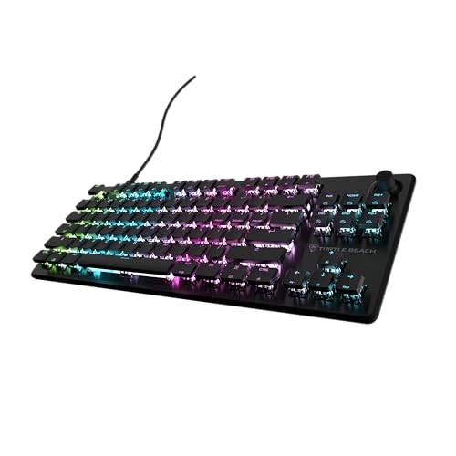 TURTLE BEACH 【Amazon.co.jp限定】TURTLE BEACH ゲーミングキーボード Vulcan II TKL 英語配列(US/ANSI)ブラック｜潤滑済みホットスワップ対応リニアスイッチ/RGBライティング/ReacTap SOCD/Anti-Ghosting/静音ダンパー/アルミトッププレート/音量ホイール/Swarm II対応/【メーカー保証2年+代理店保証6ヶ月】 TBK-2003-01-US