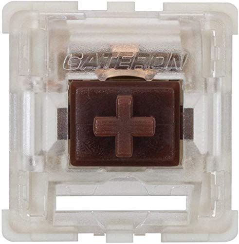 GATERON KS-9 メカニカルスイッチ MXメカニカルゲーミングキーボード用 | 55g Force | Tactile | プレートマウント | SMD 3ピン RGBスイッチ バックライトキーボード用 | (65個 サイレントブラウン)