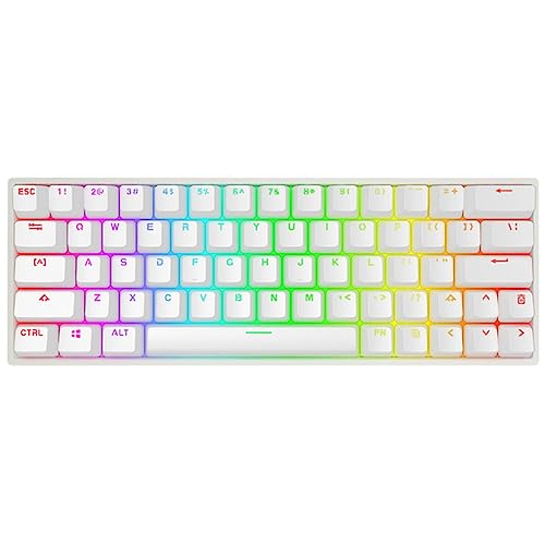 Mwting Gateron光学スイッチ付きメカニカルゲーミングキーボード バックライトプログラム可能キーボードスイッチ 64キー プログラム可能キーボード