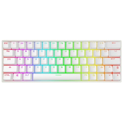 Mwting Gateron光学スイッチ付きメカニカルゲーミングキーボード バックライトプログラム可能キーボードスイッチ 64キー プログラム可能キーボード