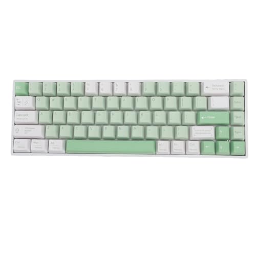 LOUYTW 60% 有線RGBゲーミングメカニカルキーボード 68キー コンパクトキーボード コンパクトRGBバックライト 68キー 有線オフィスキーボード レッドスイッチ付き / Win