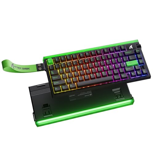ATTACK SHARK R85HE ラピッドトリガー キーボード 8000Hz ポーリングレート 磁気スイッチ RT0.005mm ノブ付き