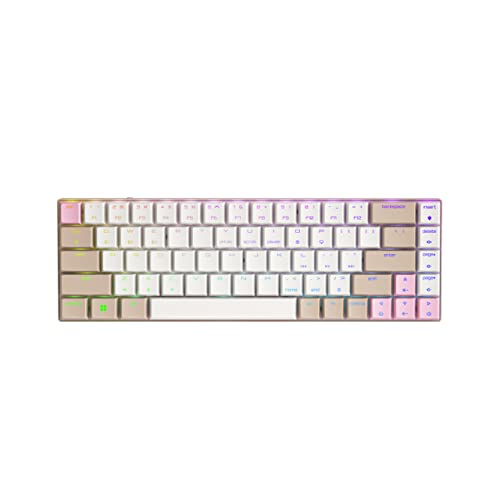 Cherry MX-LP 2.1 コンパクト ワイヤレス ゲーミング キーボード RGB MX シルバー スピードスイッチ RGB ライティング ロープロファイル MX プレシジョン スイッチ 65% サイズ 68キー (カーキピンク) G80-3860LVAUS-17