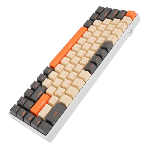 Yunseity 60%メカニカルゲーミングキーボード、68キーRGBバックライトメカニカルキーボード、人間工学に基づいた有線オフィスキーボード、レッドスイッチ付き、Type C有線ゲーミングキーボード Winノートパソコン用 Yunseityfysmbgko39