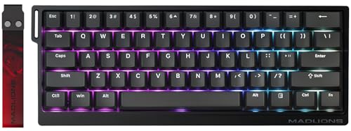 BOYI MADLIONS MAD60 HE RGB 60% ラピッドトリガー 有線磁気スイッチ ゲーミングキーボード 調節可能なアクチュエーションホール効果 超高速コンパクトメカニカルキーボード PC/Macゲーマー用(ホワイト)