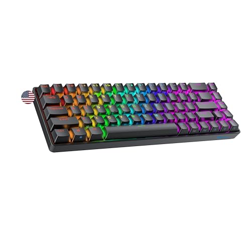 Ranked Master M65 HE 65% | ラピッドトリガーテクノロジー | 磁気メカニカルゲーミングキーボード | 68キー RGB LED PC/Macゲーマー用 | USレイアウト(ブラック、クリアスイッチ) Master 65% US Layout