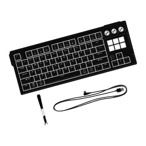 Oxxggkao ホットスワップ可能な赤いスイッチとホットスワップ可能なキーボード用のLCDコントロールパネルを備えたRGBメカニカルゲーミングキーボード