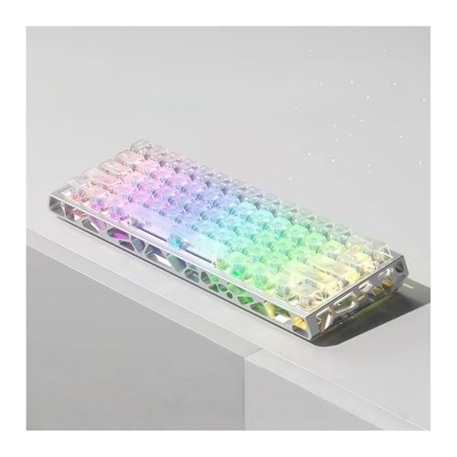 Quxxuol ゲーミングキーボード光る キーボード有線 アルミ合金中空磁気軸キーボード設計、低遅延、高リターン率、16 RGBダイナミック照明効果内蔵、高精度センサー、ソフトフィット設計、ゲーム愛好家やオフィスワーカーに最適 (シルバー,アイスブルー軸)