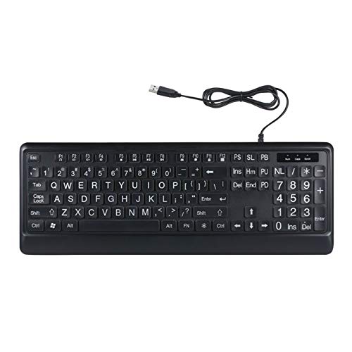 ZhaoGangLi ゲーミングキーボードUSBインターフェイスラージプリント3色バックライト付き有線キーボード仕事用 ゲーム用 Windows Mac OS対応 在宅勤務 KD8028UPTC0