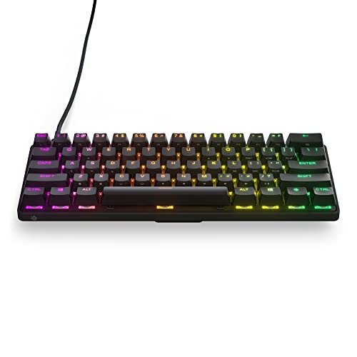 SteelSeries ゲーミングキーボード ミニサイズ Apex 9 Mini US 有線 英語配列 レスポンスタイム0.2ms 搭載 アクチュエーションポイント1.0mm設定可能 OptiPoint光学スイッチ 高耐久 64837 ブラック