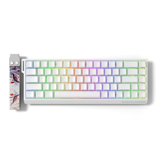 ZMX MADLIONS MAD 68 HE ラピッドトリガー RGB ゲーミングキーボード 60%磁気スイッチ ホール効果 調節可能な作動 超高速USB-C 有線 カスタムメカニカルキーボード PC/Mac用