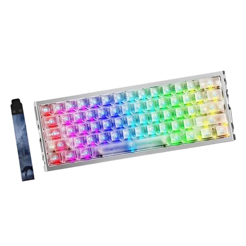 Uqezagpa アルミニウム合金バックライト付きゲーミングキーボード軸テクノロジーゲームとタイピング用の中空構造アルミニウムキーボードスイッチ
