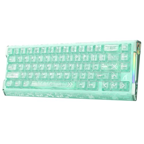 ATTACK SHARK R68HE ラピットトリガー ゲーミングキーボード カーボンコンポジット ポーリングレート8000Hz対応 RT0.005mm RGB 有線USB HUANO磁気スイッチ 0.08msディレイ ゲーミングキーボード ダブルPBTキーキャップ デッドゾーン調整機能 ホットスワップ可能 6層消音充填 HIFI打鍵音 FR4プレート ネットワークドライバー対応（Green）
