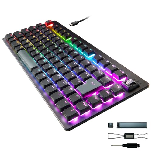 エレコム ラピッドトリガー ゲーミングキーボード V custom VK720AL 有線 磁気式アナログ検知スイッチ搭載 75％サイズ ロープロファイル ブラック TK-VK720ALBK