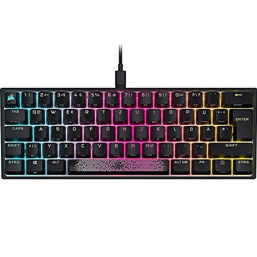 JUNENTER K65 RGB ミニ 60% メカニカルゲーミングキーボード、調整可能なRGBライティング、シングルキー、メカニカルスピードキー、ハイパープロセッシングテクノロジー