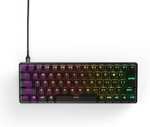SteelSeries 【限定壁紙付き】SteelSeries ラピッドトリガー 搭載 ゲーミングキーボード ミニサイズ Apex Pro Mini JP 有線 日本語配列 OmniPointスイッチ 2-in-1アクションキー 搭載 64825 ブラック 64825_WP