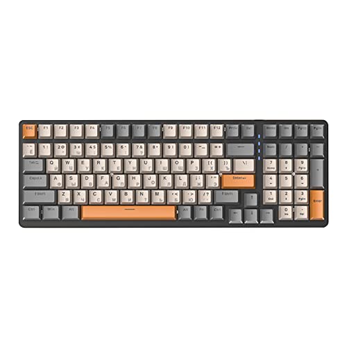 Jesscasday ロシアゲーミングメカニカルキーボード ホットスワップブルースイッチ用 Type-C 100キー バックライト効果付き 100キー K3 ロシアンメカニカルキーボード ゲームキーパッド 夜光ノートブック用