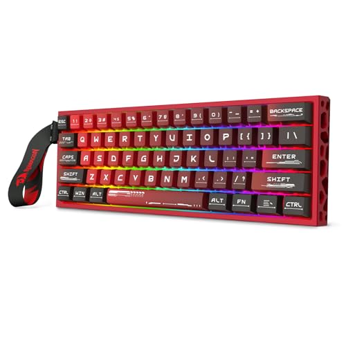 Redragon K753 HE ラピッドトリガー ゲーミングキーボード 60% 61キー 有線メカニカルキーボード ハイプレッド中空アルミニウムベース付き 次世代 UltraMag 100% POM シルキーラピッドトリガー磁気スイッチ