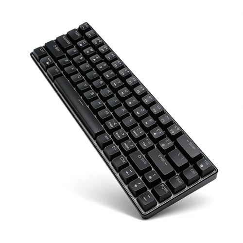 Zunate 68キーメカニカルゲーミングキーボード ブルースイッチ、アイスブルーバックライト、取り外し可能なケーブルデザインメカニカルキーボード、有線プラグ可能シャフトゲーミングキーボード。 Zunateef8i54d93o