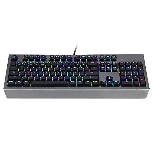 LiuPinp メカニカルゲーミングキーボード ゲーミングキーボードRGB 104キーOutemuブルーゲーミングPCのラップトップのメカニカルゲーミングキーボードを有線のための機械的なゲーミングキーボードスイッチ ゲーミングキーボード (色 : Photo color, サイズ : ワンサイズ)
